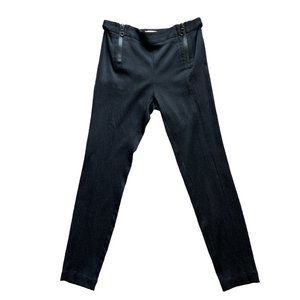 ZIMMERMANN Double Zip Straight Leg Black Crop Pants | Size Small